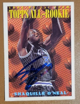 Tarjeta de baloncesto Shaquille O'Neal firmada 1993 año novato sin clasificar Foto 1 de 4