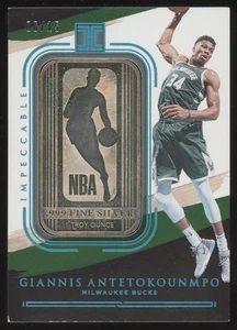 2020-21 Panini Impeccable Giannis Antetokounmpo #2 Silver Bar /15 Bucks - Imagen 1 de 2