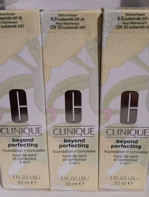 Clinique Beyond Perfecting Foundation + Concealer CN 32 Buttermilk 1 oz New  I B - Image 1 of 2