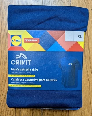 LIDL TREK Athletic Shirt Men's Extra Large XL Cycling Team Blue Crivit NEW - Image 1 of 2