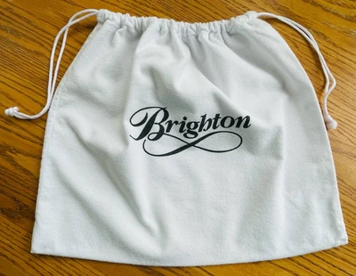 Cartera Brighton Algodón Cepillado Blanco Cordón Polvo Almacenamiento Cubierta 13" x 15.5" Foto 1 de 4