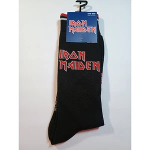 Iron Maiden Logo Socken schwarz rot Einheitsgröße US-Schuhgröße 7-12 offizieller Merch - Bild 1 von 5