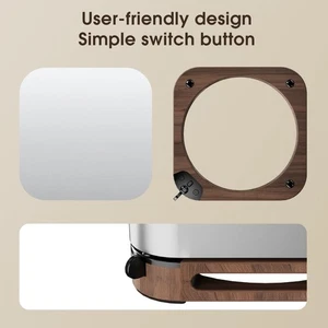 Walnut Wooden Stand Desktop Holder for Mac Mini M4/M4 Pro 2024 PC Accessories - Afbeelding 1 van 6