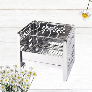  Mini estufa de leña de acero inoxidable de 1 pieza parrilla portátil camping al aire libre - Imagen 1 de 11