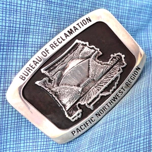 US Bureau Of Reclamation Pacific Northwest Region Uniform Belt Buckle Vtg.GMP637 - Picture 1 of 12