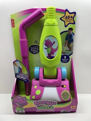 Barney’s World Toddler Toy Clean Up Vacuum Electronic Push Along, Lights New - Image 1 of 4