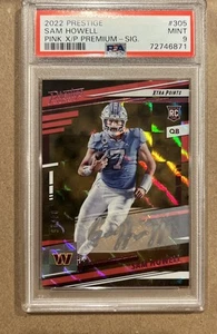 2022 Panini Prestige 305 Sam Howell RC Pink Xtra Points Premium /25 Auto PSA 9 - Picture 1 of 1