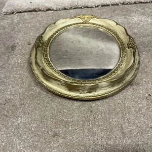 Vintage Spiegel Syroco Homco Kunststoff oval verziert mit Ständer Hängedeko - Bild 1 von 4