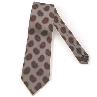 Corbata de lana de seda para hombre ERMENEGILDO ZEGNA ITALIA de lujo geométrica azul/gris, usada en excelente estado Foto 1 de 4