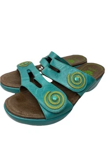 Dansko Dixie Turquoise Swirl Strappy Sandals Shoes EU 40 Women’s 9.5-10 - Picture 1 of 7