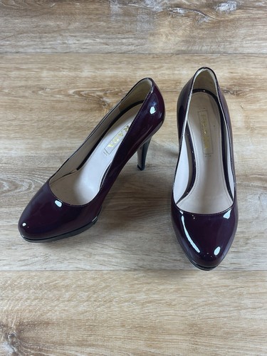 Décolleté Prada donna $950 taglia 6 36 pelle verniciata bordeaux plateau carriera