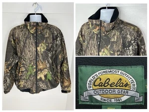 Cabela’s VTG Mossy Oak Camo Hunting Jacket Size Large Outdoor Fleece Lined Coat - Picture 1 of 17