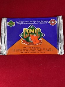 Factory Sealed Foil Pack 1991 Upper Deck Comic Ball 2 Collector Cards Nolan Ryan
