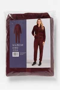 Damen Hausanzug Homesuit 2-teilig Bordeaux rot Weicher Velours Größe M F05/05 - Bild 1 von 1