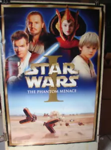 Star Wars TPM Phantom Menace Episodio 1 2000 una hoja póster 27x40 enrollado 321 - Imagen 1 de 5