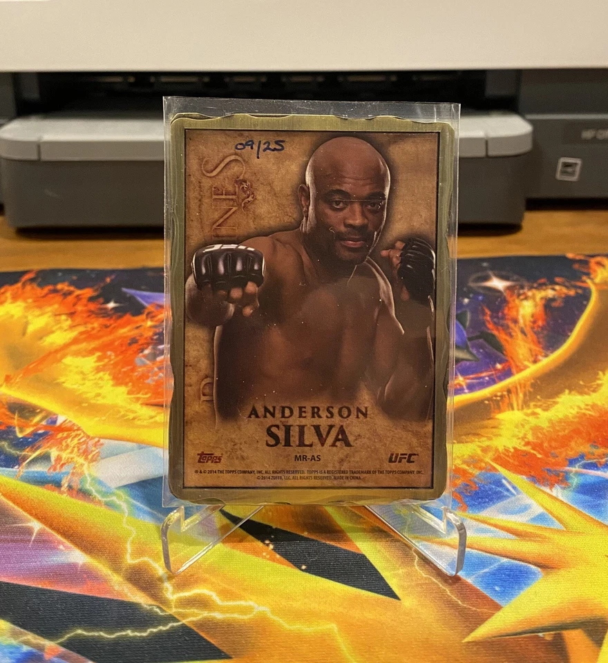 2014 Topps UFC Bloodlines Anderson Silva Gold Metal Ingot #/25 SP Rare - Image 1 of 2