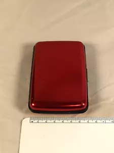 Aluma Wallet As Seen On TV Incredible Aluminum Wallet Red nice shape - Picture 1 of 3