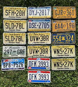 License Plate Mixed Lot Of 16 Expired