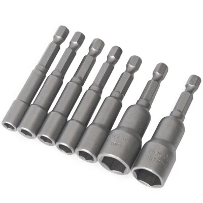 3-24mm Hex Socket Sleeve Magnetic 1/4" Drill Bits Adapter Electric Nut Driver - Image 1 of 4