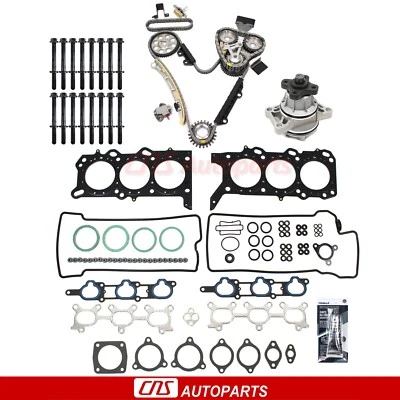 Fits 01-06 Suzuki XL-7 2.7L V6 Head Gasket Set Bolts Timing Chain Kit Water Pump - Image 1 of 4