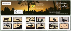 france 2022 animaux crépuscule ANIMALS DUSK elephant lion monkey dolphin 12v BKT - Picture 1 of 1