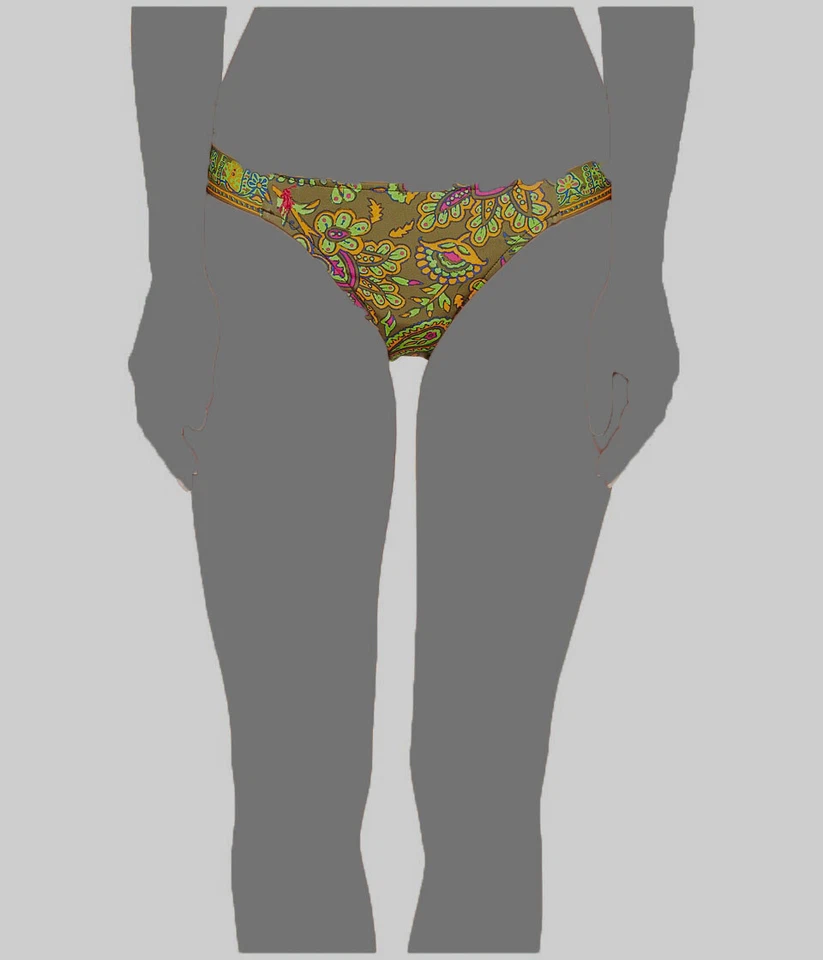 Polo Ralph Lauren Womens Green Choppa Paisley Bikini Bottom Swimwear Size XS