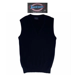 Vintage 80'S 90'S Jantzen Gray Golf Old Man Sweater Sport Vest USA Men's Large - Picture 1 of 11