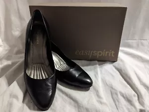 EasySpirit ""Quilos"" Lederkleid Absätze, schwarz, Damen Größe 6W - GEBRAUCHT - Bild 1 von 16
