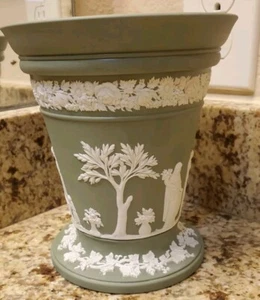 Jarrón de salvia Wedgwood England Jasperware maceta jardinera neoclásica - Imagen 1 de 13