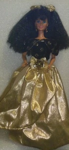 Beautifull Mattel Barbie Doll Glitter Kira / Miko Black Hair Bangs Blue Eyes - Picture 1 of 5