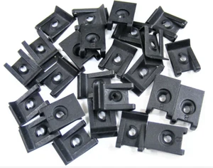 Datsun #8 Trim Screw U-nut Clips- 3/8" Center Of Hole To Edge- 25 clips- #031 - Picture 1 of 4