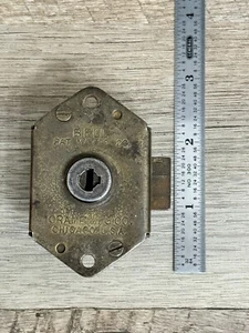 Vintage Antique Bell Cramp Mfg. Co. Cabinet Lock No Key Pat 1920 & 1923 - Picture 1 of 6