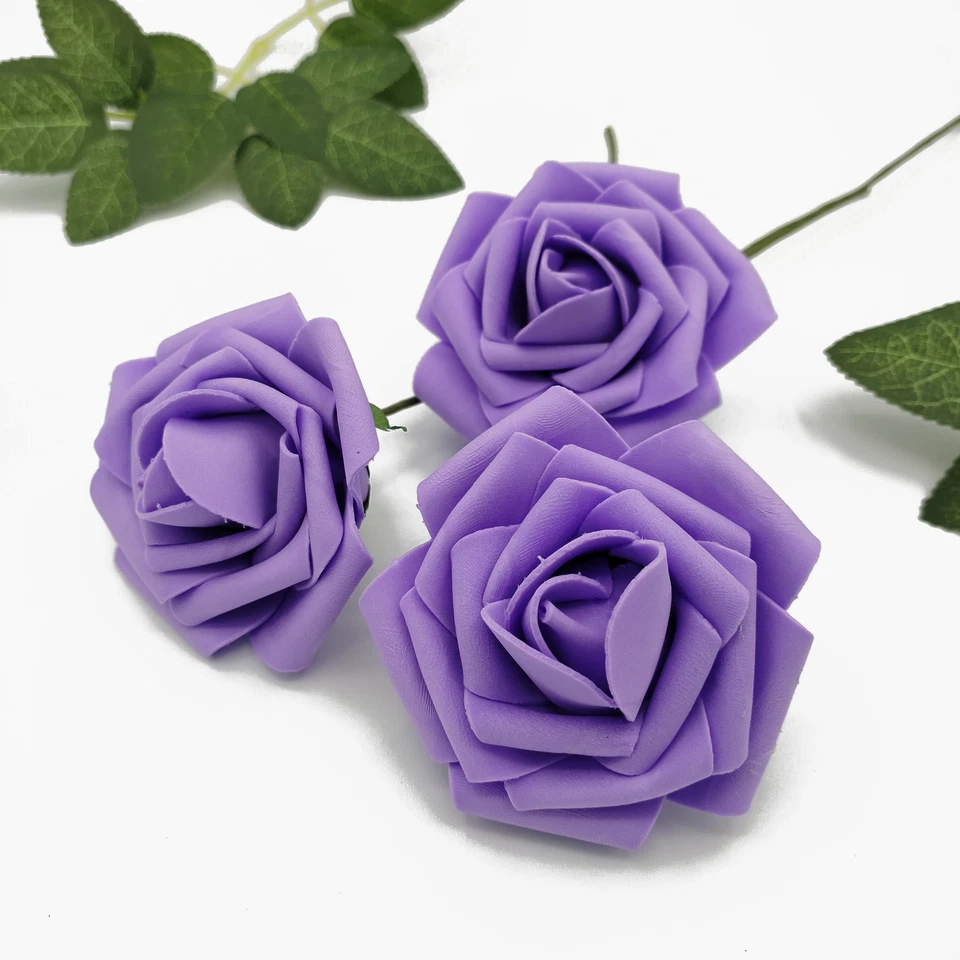 Ramo hágalo usted mismo 25/50 piezas flores artificiales realistas de espuma decoración de fiestas en el hogar Foto 1 de 4