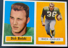1957 TOPPS FOOTBALL HIGH GRADE SET BREAK #13 DICK BIELSKI