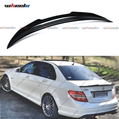 FOR 2008-14 MERCEDES BENZ W204 C250 C300 C63 GLOSS BLACK PSM STYLE TRUNK SPOILER Foto 1 de 4