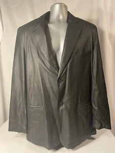 Johnston & Murphy Leather Suit Jacket/Blazer SIZE 42 Measurements In Description - Picture 1 of 7