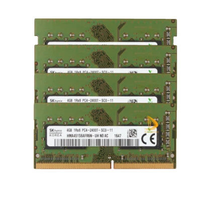 SK Hynix 4x 4GB 1Rx8 PC4-2400T DDR4-19200S 260Pin Laptop Sodimm Memory Module &u - Image 1 of 4