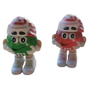 M&M'S 2 Stück MINI'S Süßigkeitenspender Nikolausmütze rot & grün - Bild 1 von 12