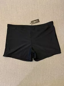 Aqua Eve Tankini Swimsuit Shorts Bottoms Plus Womens size 22W Black Silky - Picture 1 of 14