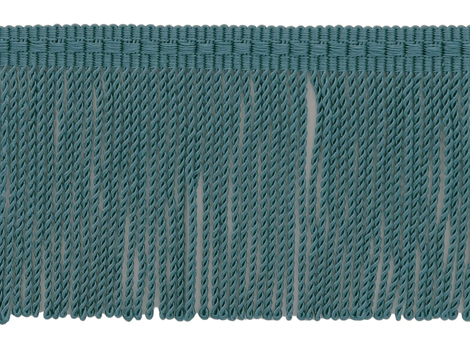Borde de flecos de lingotes finos, color # 9620 - azul verde atlántico [vendido por yarda] Foto 1 de 1