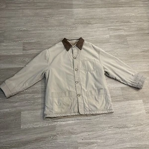Vintage Structure Chore Jacket Mens XL Tan Sherpa Lined Canvas Barn Work Coat - Picture 1 of 22
