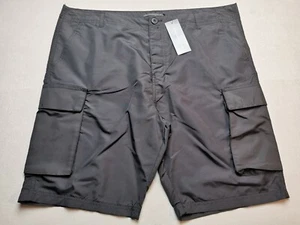 FRENCH CONNECTION Mens Size 4XL Cargo Shorts (BNWT) Black Button Up Fly - Picture 1 of 16