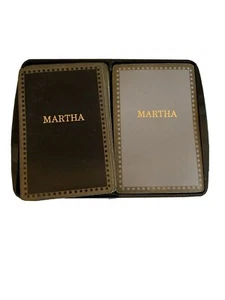Carte da Gioco Congresso Doppio Mazzo Monogramma Martha Nero Grigio - Foto 1 di 3