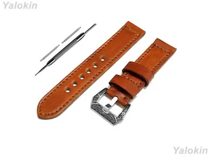 Correa de cuero cepillado marrón claro para Garmin Forerunner 55 165 245 570 645 -B20 - Imagen 1 de 9