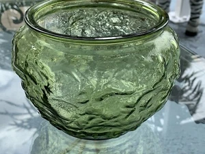 Vintage E.O Brody Company Green Glass Bowl Jar 5” Candy Centerpiece Bowl USA - Picture 1 of 10