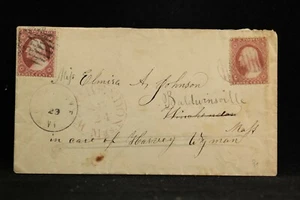 Massachusetts: Winchendon 1860 (circa) #26 Forwarded Cover, Lilac CDS - Picture 1 of 2