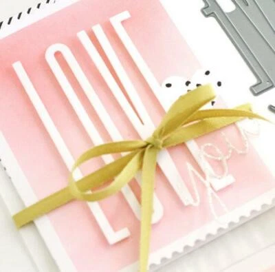 Love You Word Dies metallo taglio fustella creazione carte scrapbooking goffratura stencil