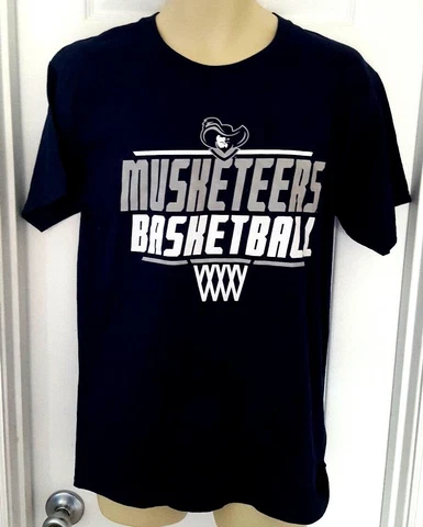 XAVIER MUSKETEERS T Shirt Size Medium Basketball New Blue Mens Unisex Adult Cover