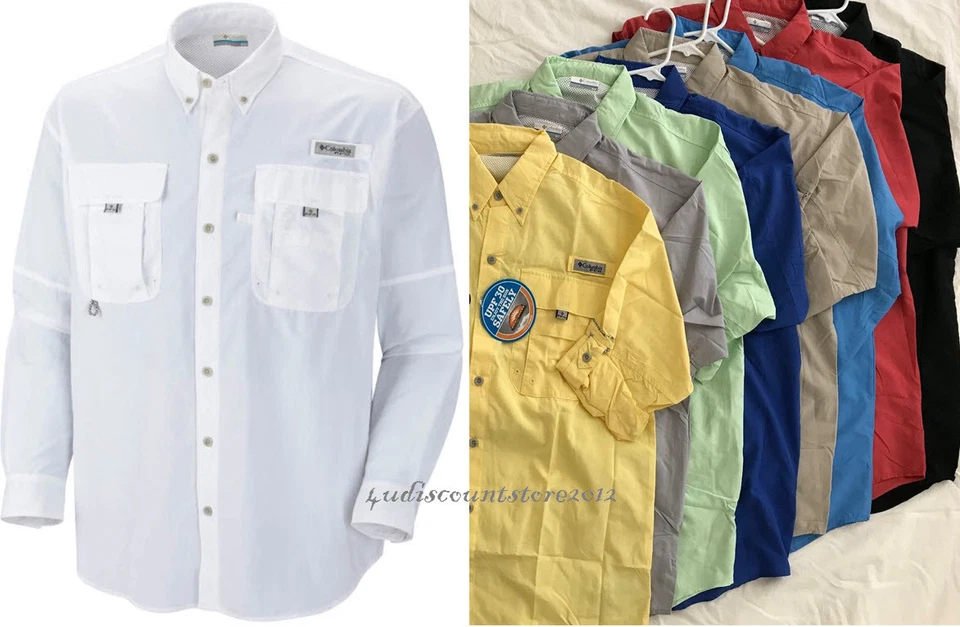 NEW COLUMBIA MEN BAHAMA LONG SLEEVE SHIRT,  XS-S-M-L-XL-XXL - Image 1 of 1