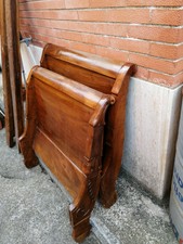 Letto baldacchino legno antico